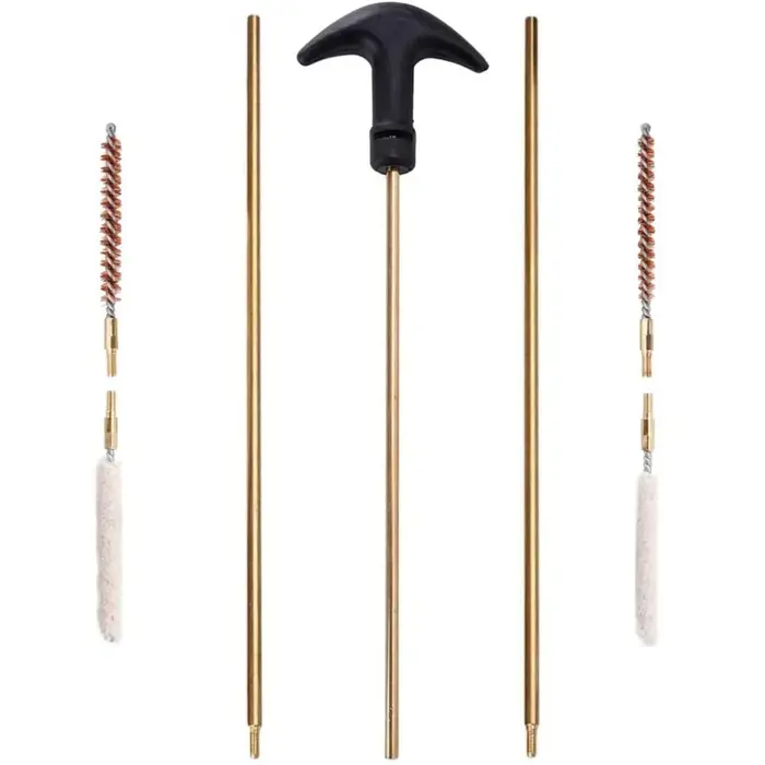 Ensemble de nettoyage de canon 4.5/5.5mm pour armes à feu calibre .177 et .22 brosse et tige accessoire de chasse outils de nettoyage d'armes pour chasseurs amateurs et professionnels