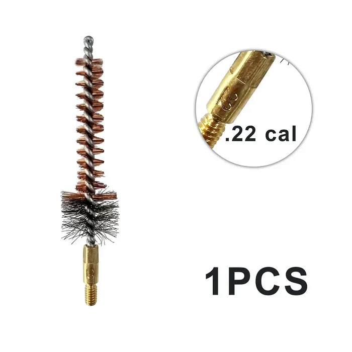 Brosse de nettoyage de pistolet en Bronze, 30Cal.22Cal, alésage, filetage 8-32, brosse de chambre en