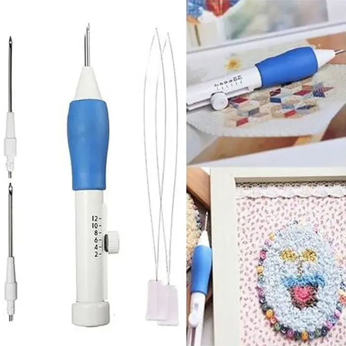 Kit d'aiguilles à poinçonner pour broderie, ensemble d'outils de couture, stylo à aiguille magique, 