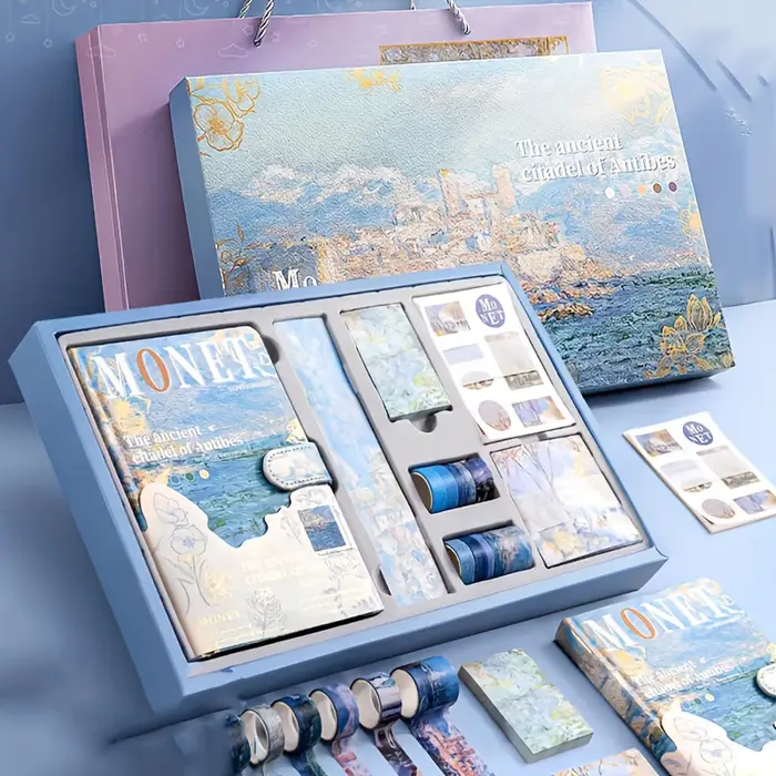 Coffret cadeau exquis de 149 pièces manuel de chateau antique ruban washi autocollants décoratifs pour journaling scrapbooking cadeau occasion spécial