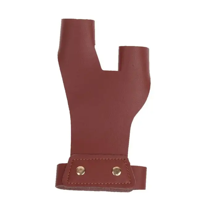 Protection main gauche archerie 2 doigts cuir vache chasse tir à l'arc accessoires cible traditionnelle