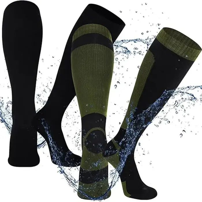 Chaussettes étanches unisexes genou - idéales chasse pêche et randonnée aquatique