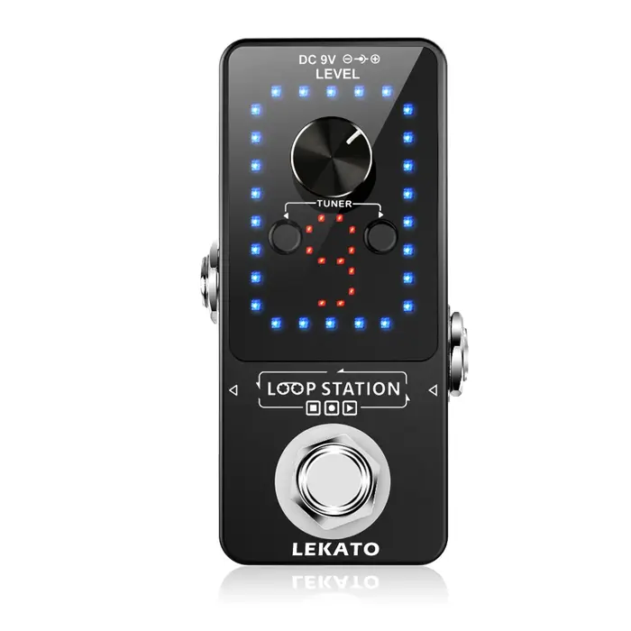 Pédale de guitare Looper Lekato avec 9 boucles d'enregistrement pour guitaristes professionnels et amateurs occasions spéciales演奏器Looper效果器踏板适合吉他手创作音乐
