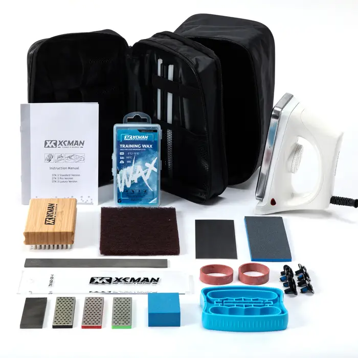 XCMAN Kit combiné complet de cire de réglage de Snowboard de Ski avec fer à cirer, cire de Ski, acco