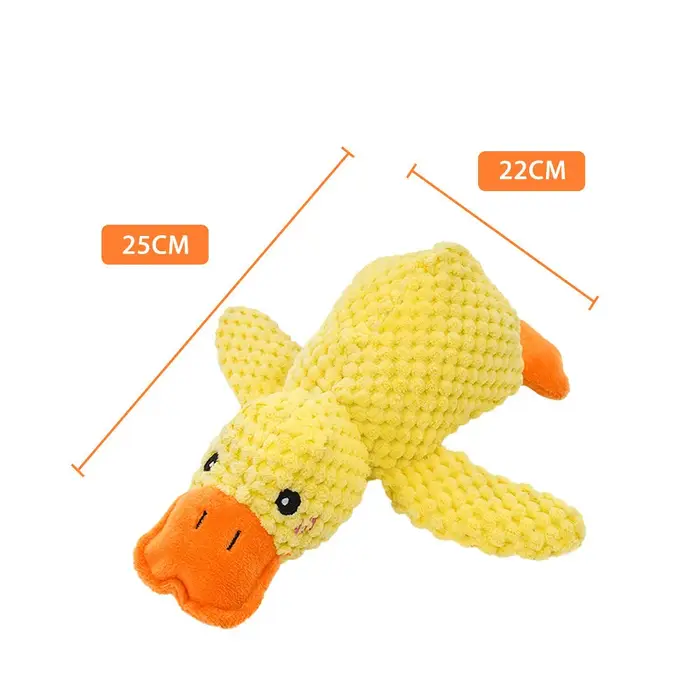 Jouet apaisant pour chien, canard en peluche avec couineur pour animaux de compagnie ansux, jouet à 
