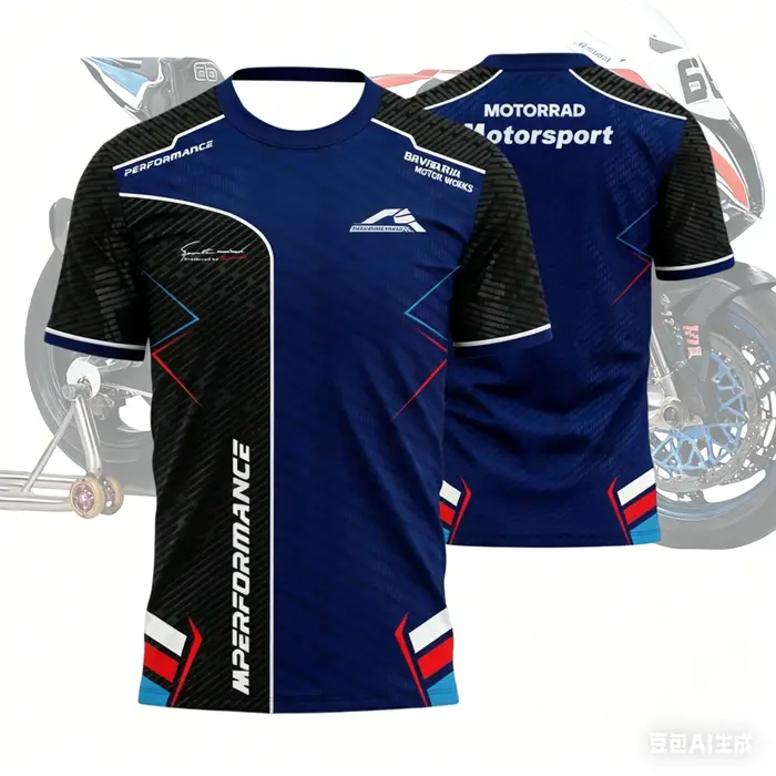 Nouveau T-shirt de course de moto pour homme à manches courtes respirant avec impression M Performan