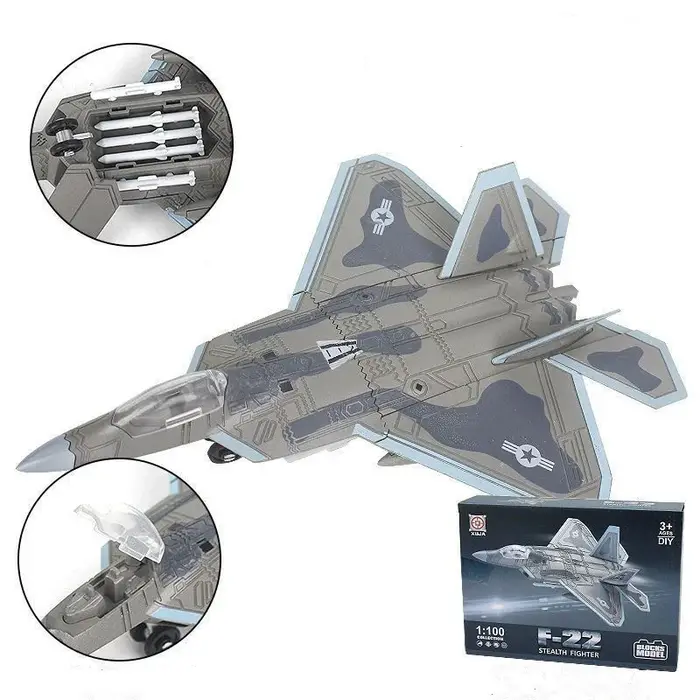 Avion de chasse F22 à l'échelle 1/100