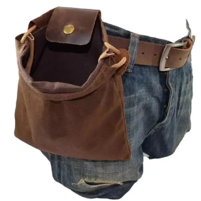 Outdoor Case Bag Camping Leather Bushcraft Bag Vegetable Harvest Garden Fruit Pi