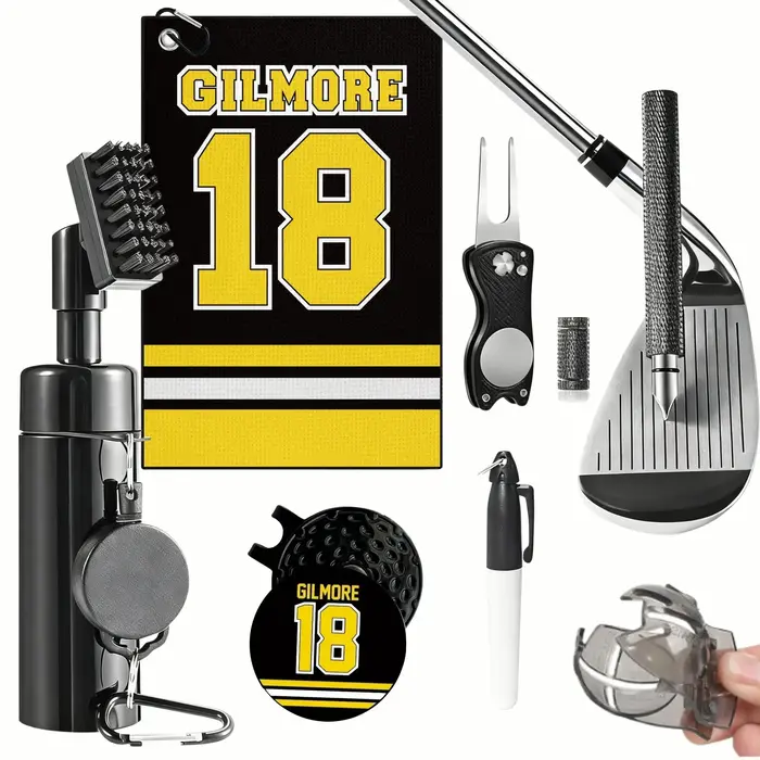 Kit de nettoyage complet pour clubs de golf avec nettoyeur de clubs, serviette de golf, outil de rép