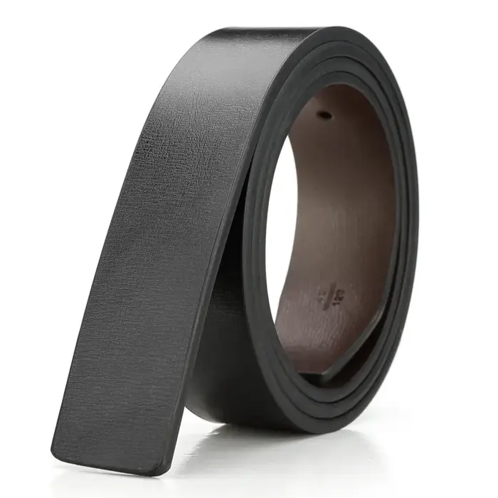 Nouveaux hommes ceintures en cuir PU ceintures Double face hommes mode sans boucle ceintures de haut