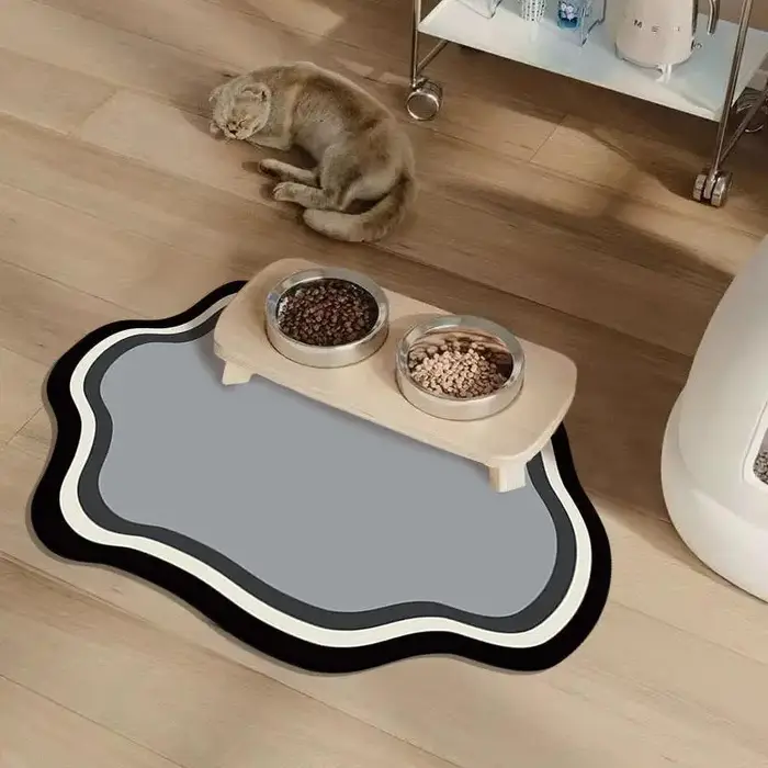 Tapis d'alimentation en terre de diatomée pour animaux de compagnie