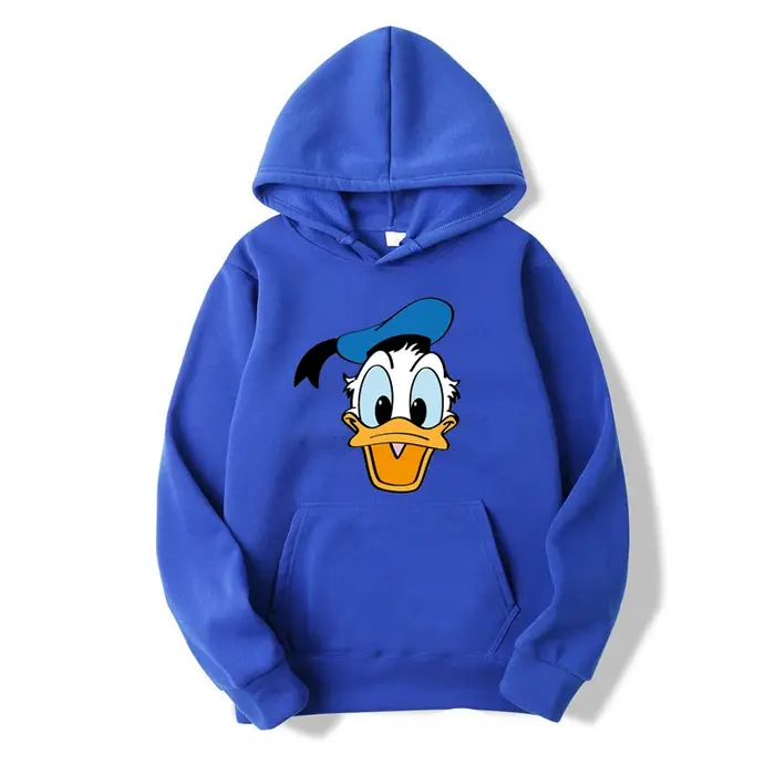 Sweat à capuche de dessin animé Donald Duck pour hommes et femmes, sweat-shirt de sport de loisirs de rue, mode couple, automne, hiver, 2025