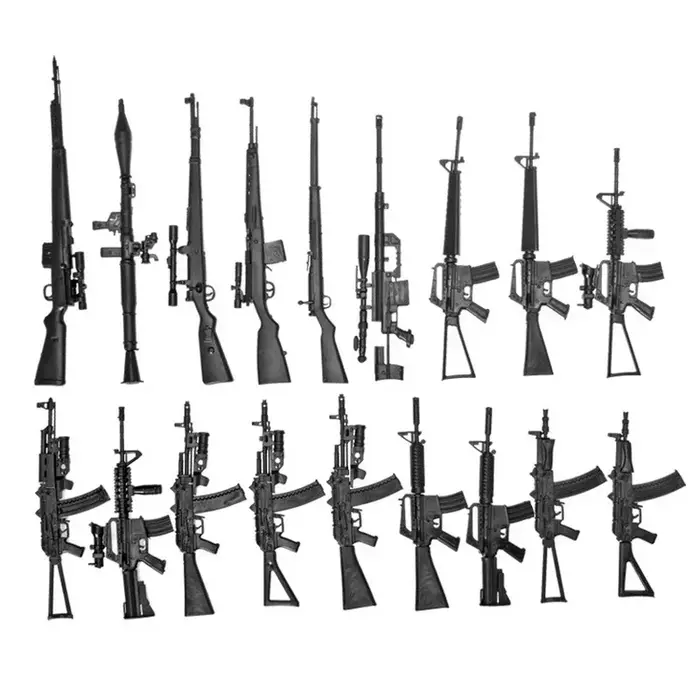 Modèle de fusil d'action 1:6 pour figurine de 12 pouces AK74 AK47 M16A1 RPG jouet assemble facile pour collection et diorama