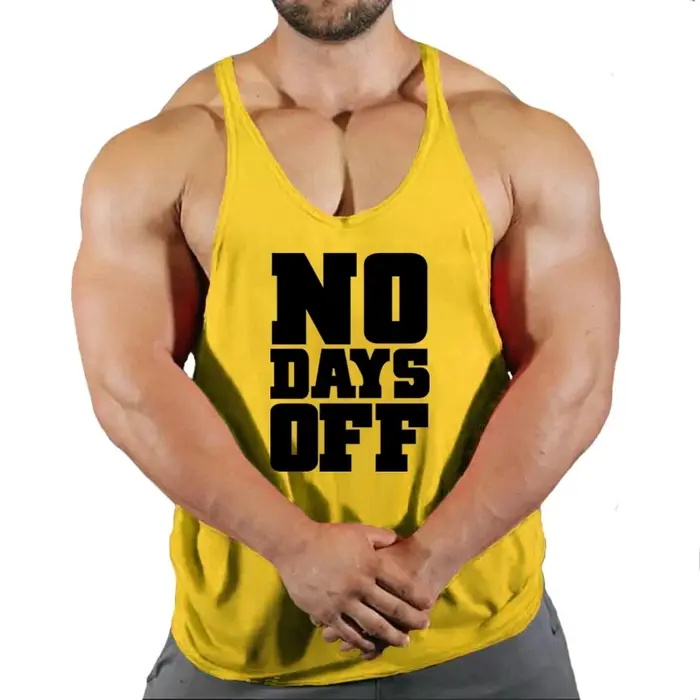 Haut en coton précieux pour hommes, Y Back, Gym Stringer, Vêtements de musculation, Musculation, Fit