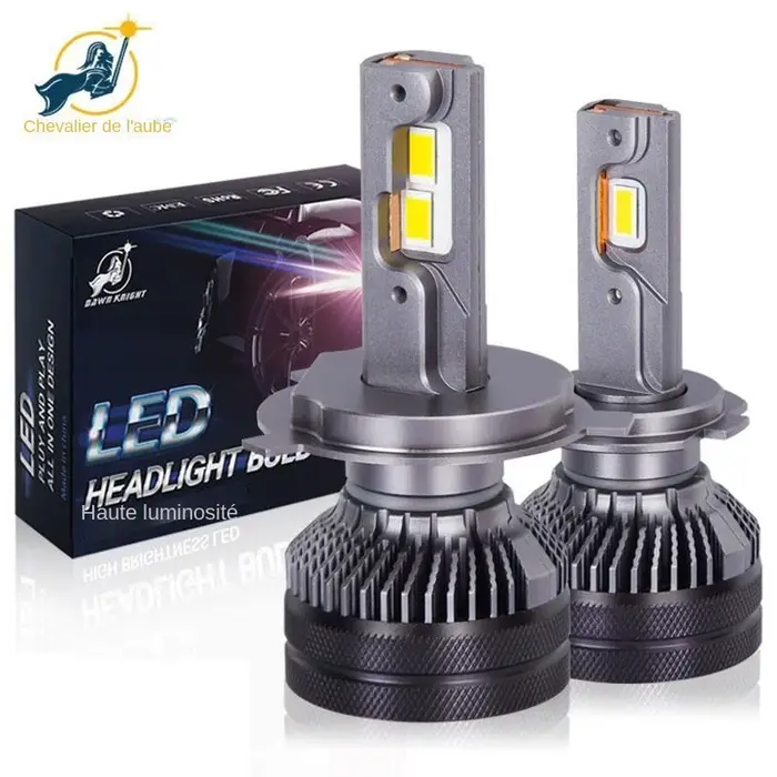 DAWNKNIGHT K5C 4300K 110W H7 H4 lampe à LED Double Tube de cuivre 3000K lumières Led pour voiture H1 H11 HB3 9005 HB4