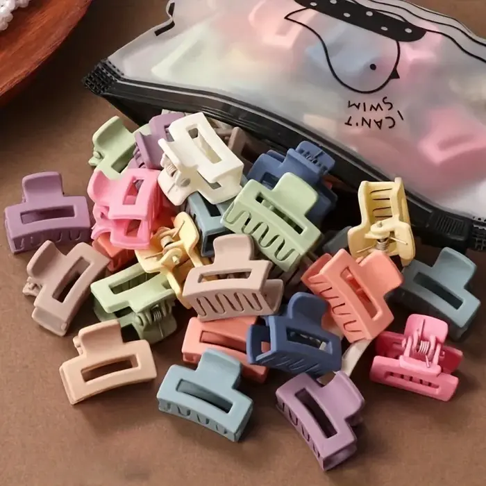 Pinces à cheveux creuses mates de couleur unie, Barrettes de capture de couleur bonbon, accessoires 
