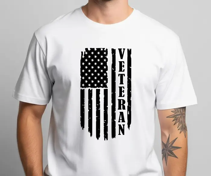 T-Shirt décontracté en polyester avec motif animal de compagnie, parfait pour célébrer le Jour des Vétérans, le 4 juillet et toutes occasions patriotiques