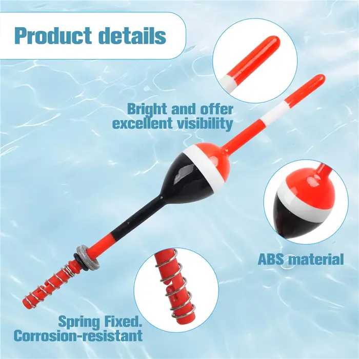 5 pièces Balsa flotteurs de pêche Bobbers glisser bobbers plate-forme pour Crappie Panfish printemps pêche bouées flottantes fixe bobber matériel de pêche