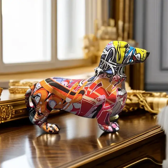 Figurine de teckel Graffiti