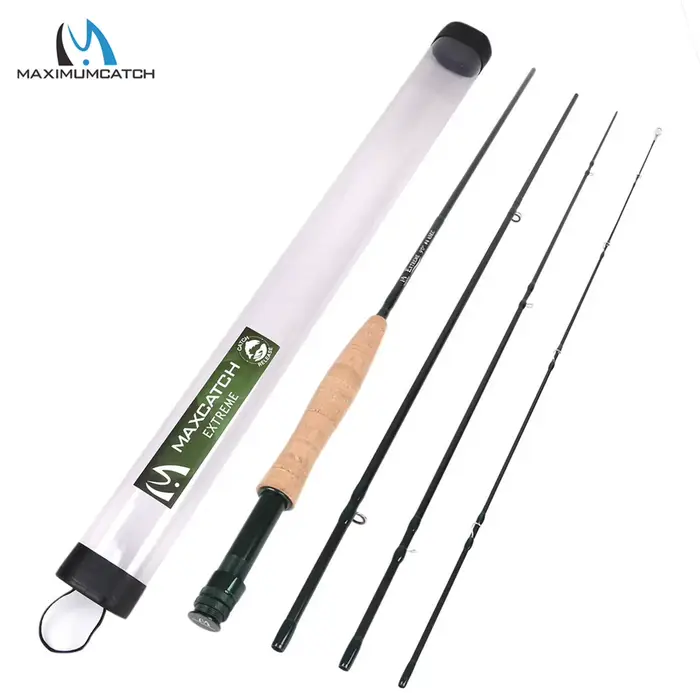 Canne à mouche Maximumcatch Extreme 8.4ft-10ft carbone medium fast 3-10wt pour pêche à la mouche chasse