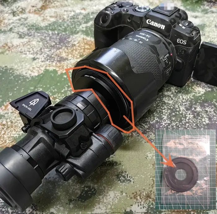 Adaptateur appareil photo pour vision nocturne : bague DSLR PVS31 PVS14 1431 pour photos chasse nocturne