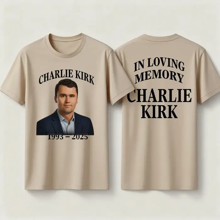 Charlie Kirk hommage t-shirt dans une chemise de mémoire aimante le patriote pour toujours se souvenirs toujours Charlie vêtements RIP Charlie Streetwear