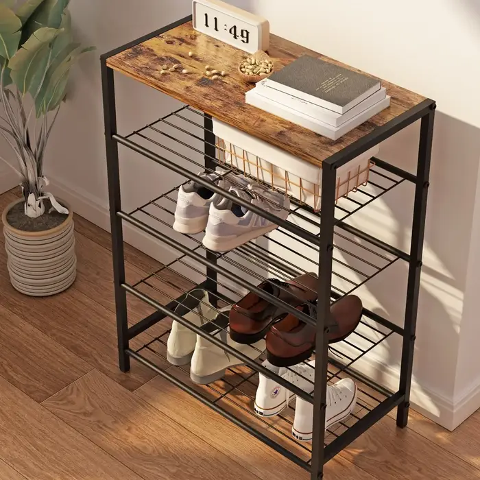 AOLIVIYA Meuble à chaussures pour entrée et couloir, armoire à chaussures multi-niveaux, étagère de 