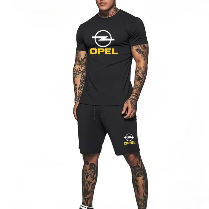 Ensemble 2 pièces OPEL : T-shirt col rond et short pour hommes