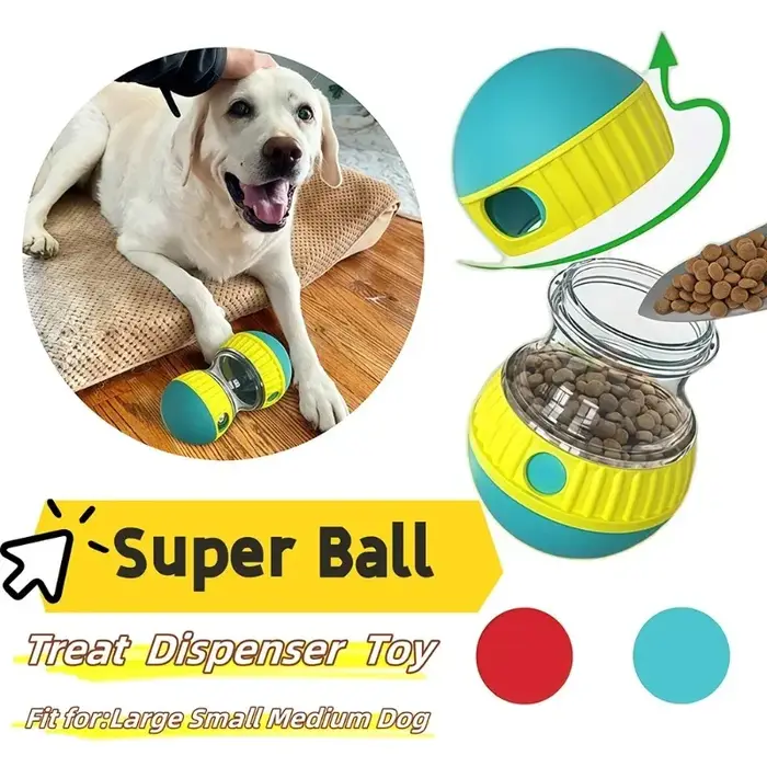 Jouets pour chiens : Balle roulante elliptique interactive pour stimuler l'intelligence
