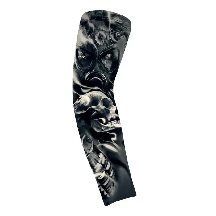 Manchon de tatouage pour hommes, motif de bras de fleur, respirant, élastique, Protection solaire, P