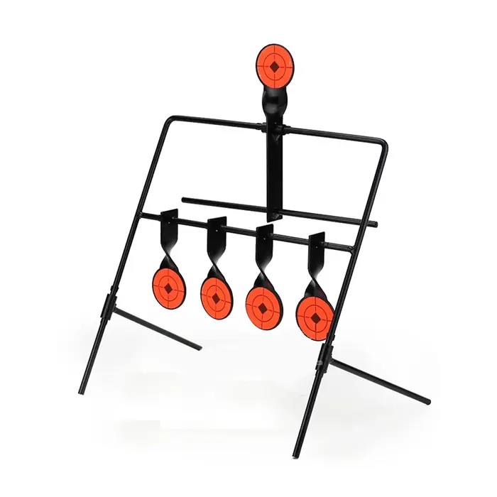 Support de cible rotatif en métal, 4 + 1, cibles en fer pour entraînement au tir, pour Airsoft, fusi