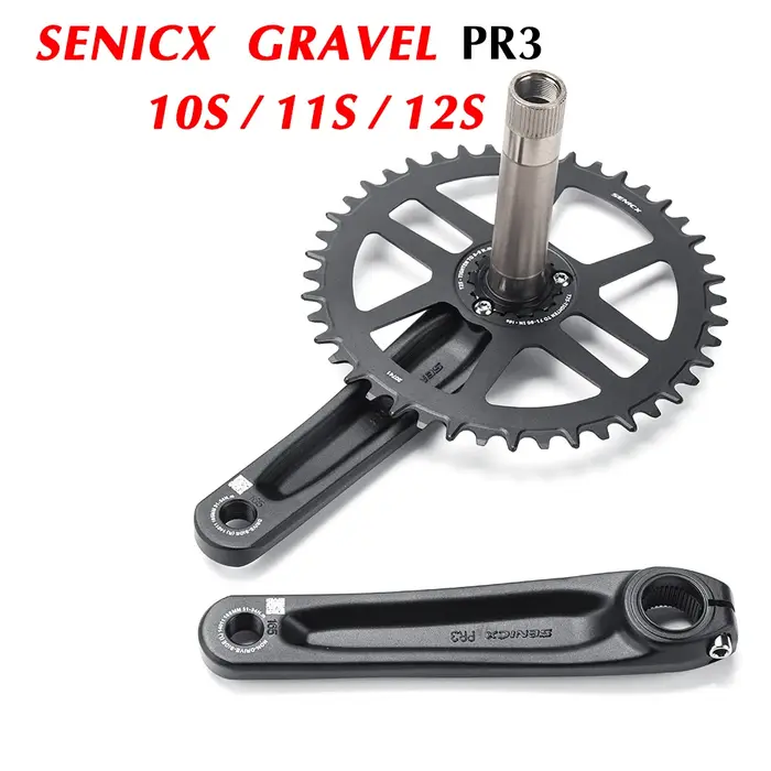 SENICX PR3 pédalier de vélo de gravier 40T/42T/44T plateau 165mm 170mm 175mm manivelle 10/11S vitess