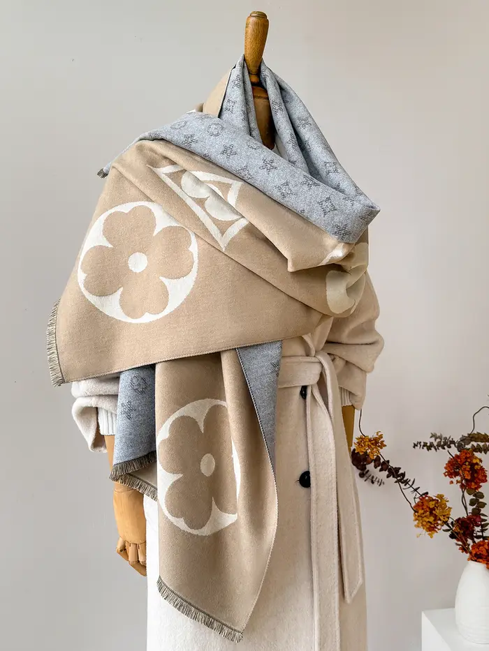 Châle en Faux cachemire pour femme, écharpe Jacquard chaude, couverture polyvalente, Protection du c