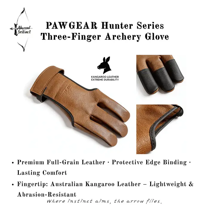 Gant de tir chasse antilope cuir ultra fin respirant arc recurve archerie précision