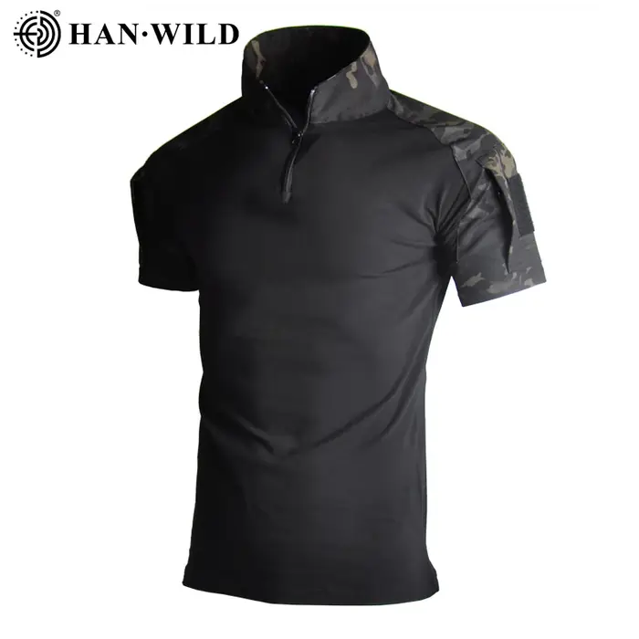 Chemises de randonnée Airsoft t-shirt tactique Safari camouflage chemise de Combat t-shirt Paintball