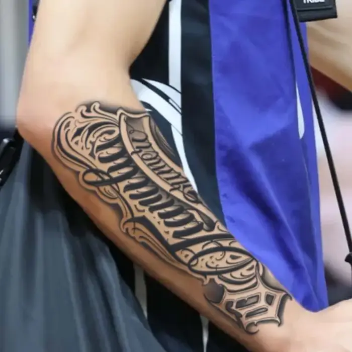 1 tatouage temporaire imperméable à l'eau avec motif écrit à la main, longue durée (1 à 2 semaines), faux tatouage semi-permanent réaliste pour bras et jambe.