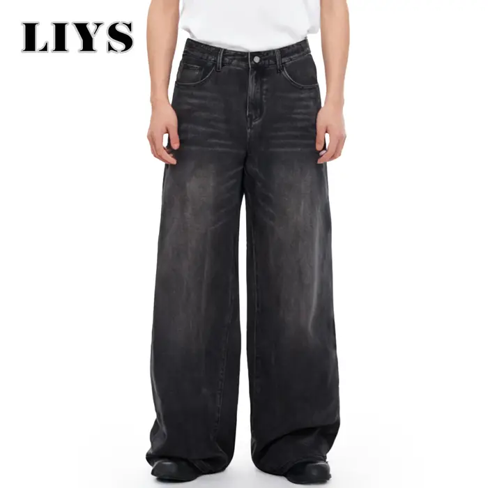 Jean quatre saisons pour hommes Version coréenne étudiant pantalon décontracté américain rétro gris 