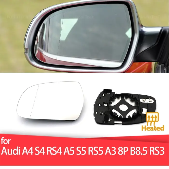 Rétroviseur en verre pour porte, rétroviseur latéral chauffant pour Audi A4 S4 RS4 B8.5 2011-16, A5 