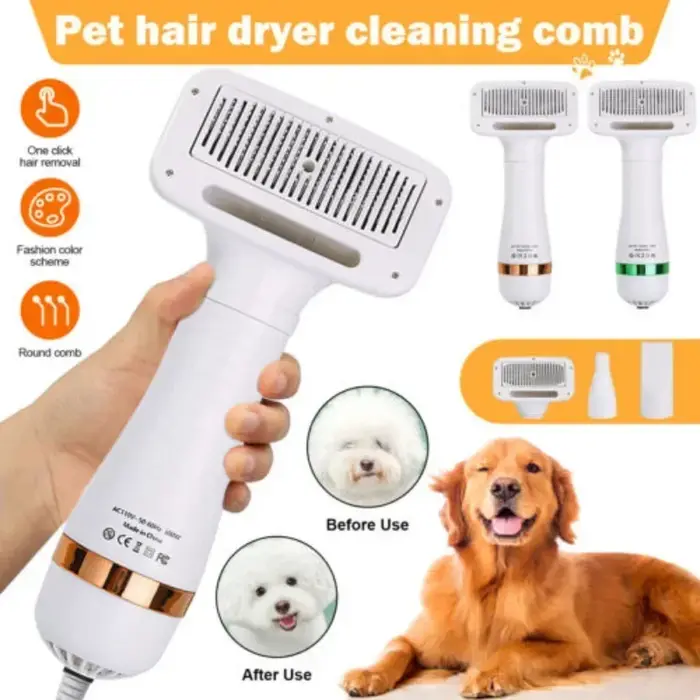 Sèche-cheveux silencieux 2 en 1 pour animaux de compagnie