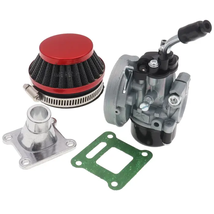 Carburateur Racing avec Collecteur d'Admission, Filtre à Air pour 2 Temps, 49cc, 66cc, 70cc, 80cc, M