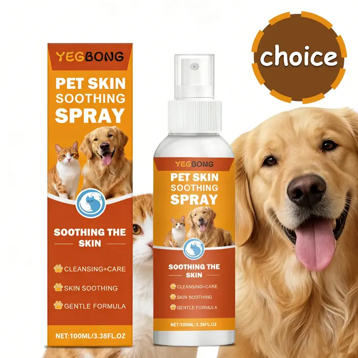 Spray apaisant pour la peau des animaux de compagnie, formule douce, soulage rapidement les démangea