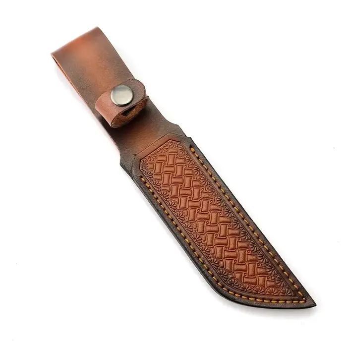 Gaine de couteau en cuir marron pour la chasse, étui à lame