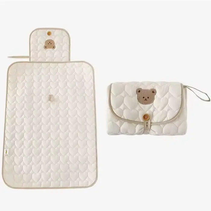 Tapis à langer pliable et portable pour bébé, matelas absorbant pour nouveau-né, couverture de lit s