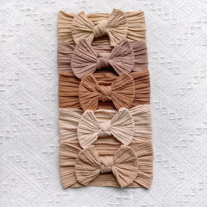 5 pièces mignon arcs bébé bandeau doux élastique bébé fille bandes de cheveux pour nouveau-né infant