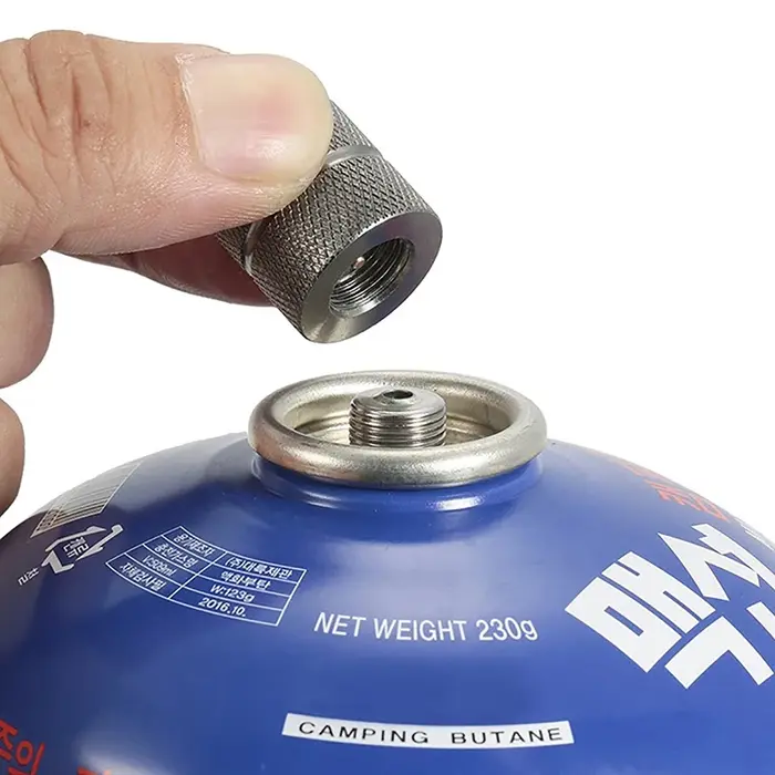 Adaptateur de recharge de gaz butane pour réchaud de camping en plein air