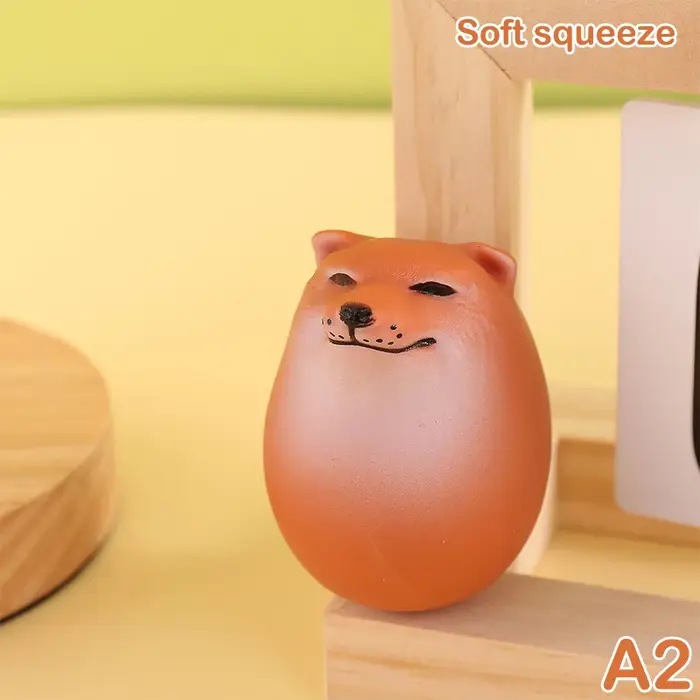 Décoration de bureau Shibako Dog Egg : Œuf créatif réaliste en forme de Shiba Inu, idéal pour la mai