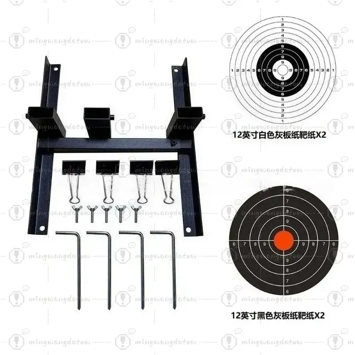 Support de cible de tir réglable de 6 à 24 pouces, support universel pour cible en papier, hauteur e