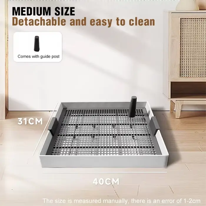 Plateau de toilette pour chien plat pour chiens de petite et moyenne taille - Fixation de coussinets