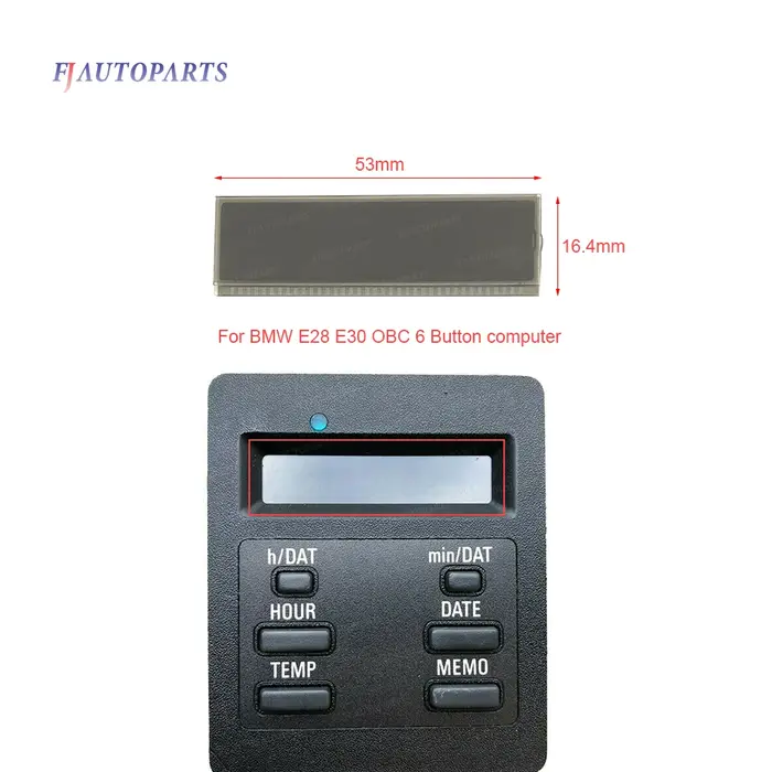 Écran LCD pour ordinateur de bord, horloge OBC à 6 boutons, pour BMW E30 325i 318i 1987 – 1991 62131