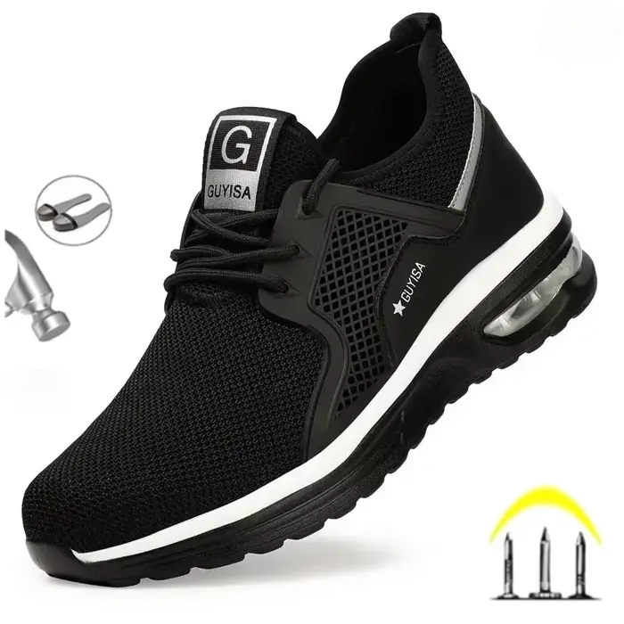 Plus Sise 35-50 chaussures de travail de sécurité pour hommes baskets à coussin d'air indestructible